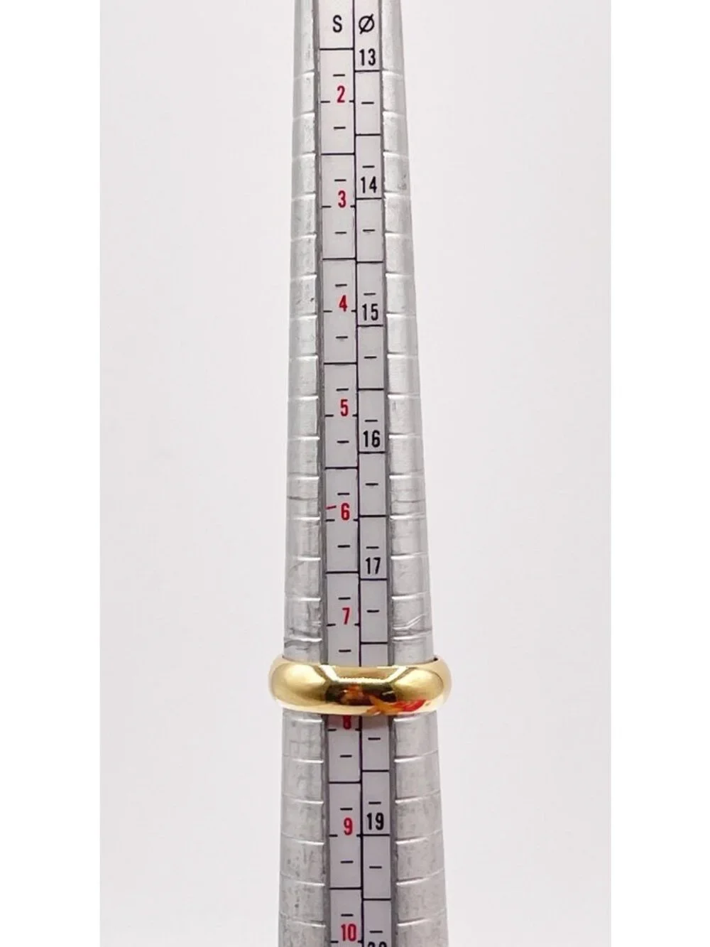 VTG 18KT GE Gold Electroplated Comfort Fit Band Ring Classic Wedding Size 7.5